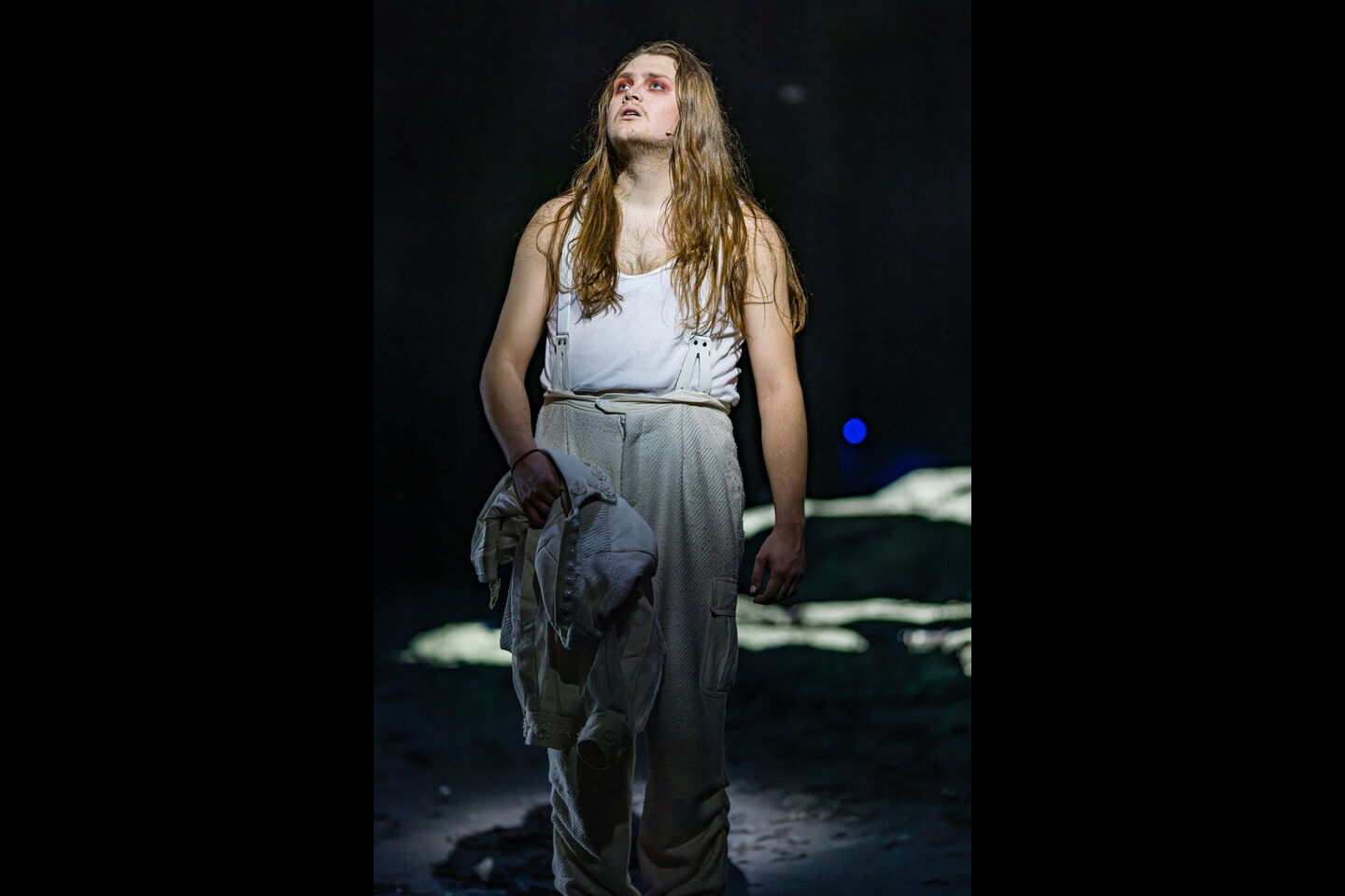 bei einer Hauptprobe für das Stück Romeo und Julia, eine Liebesgeschichte von William Shakespeare in einer Neuübersetzung von Philipp Rosendahl auf der Bühne des Staatstheaters Cottbus.